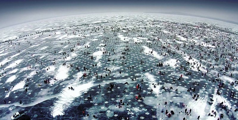 Ice fishing in Germany